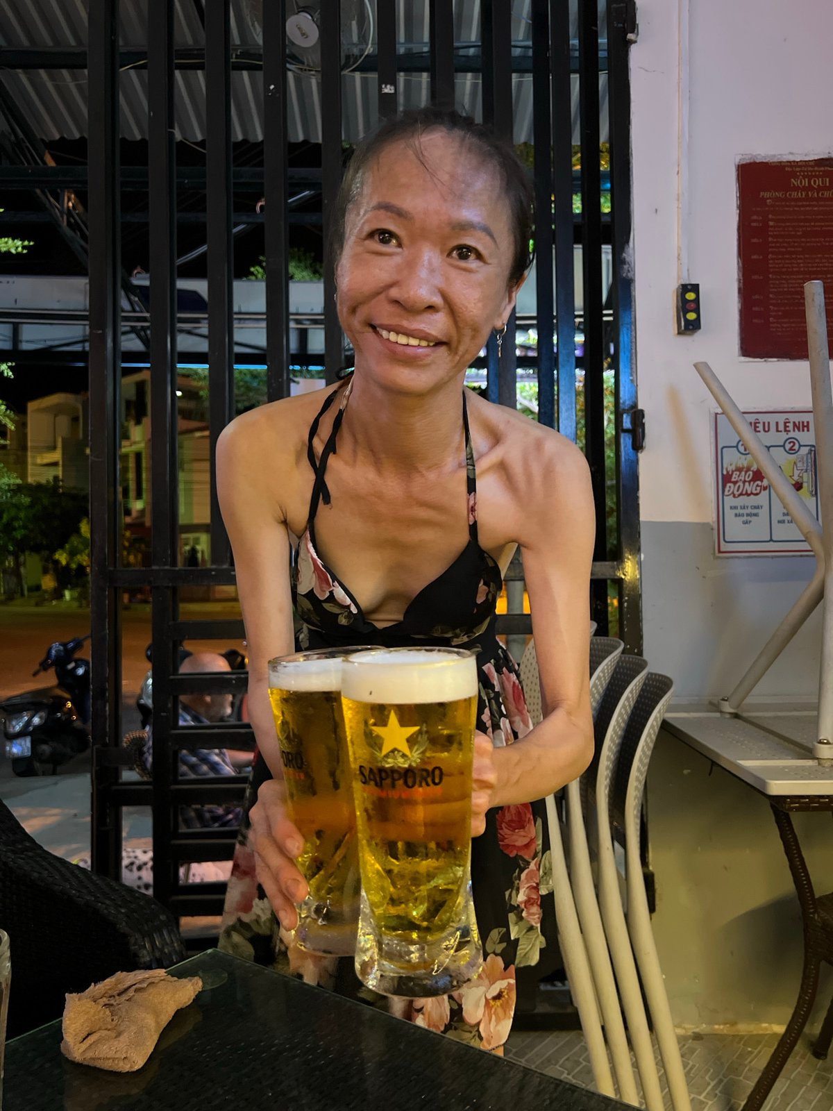 Bar night in Nha Trang: pool, beers, and a Dalmatian