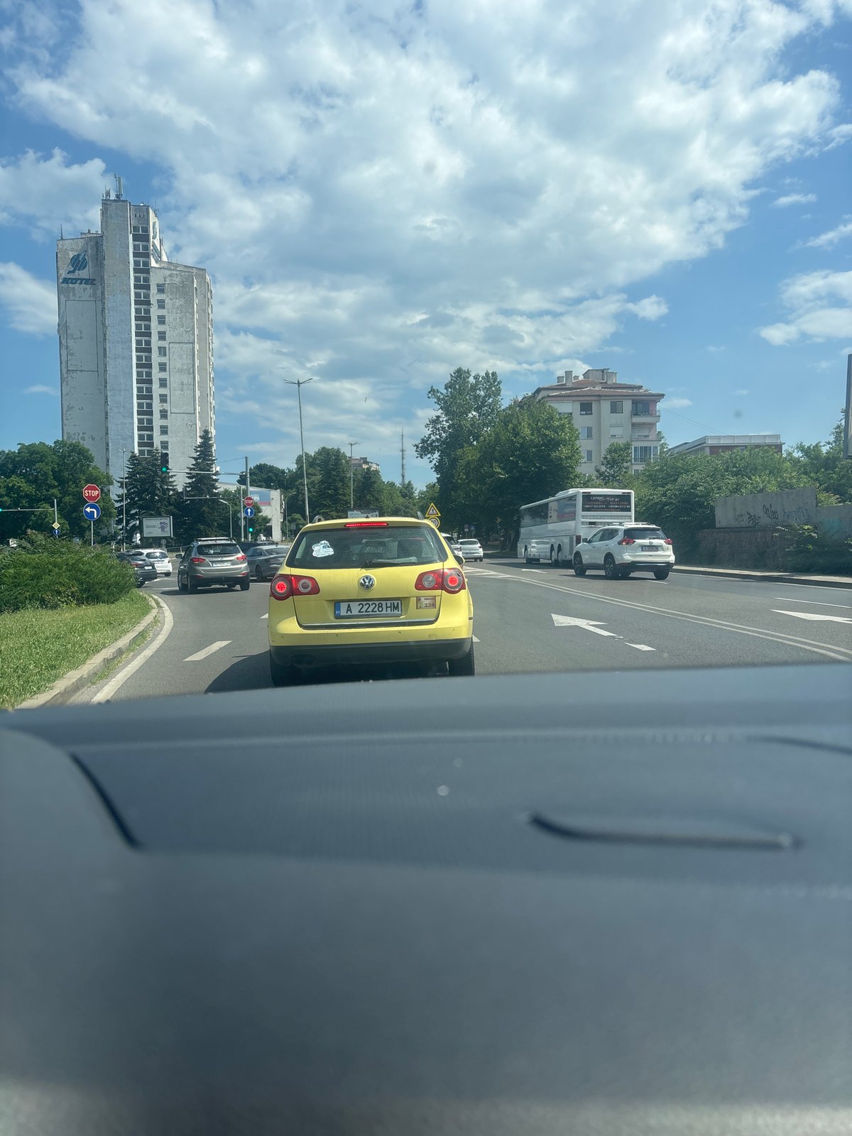 Street-level tour through central Burgas on a summer afternoon