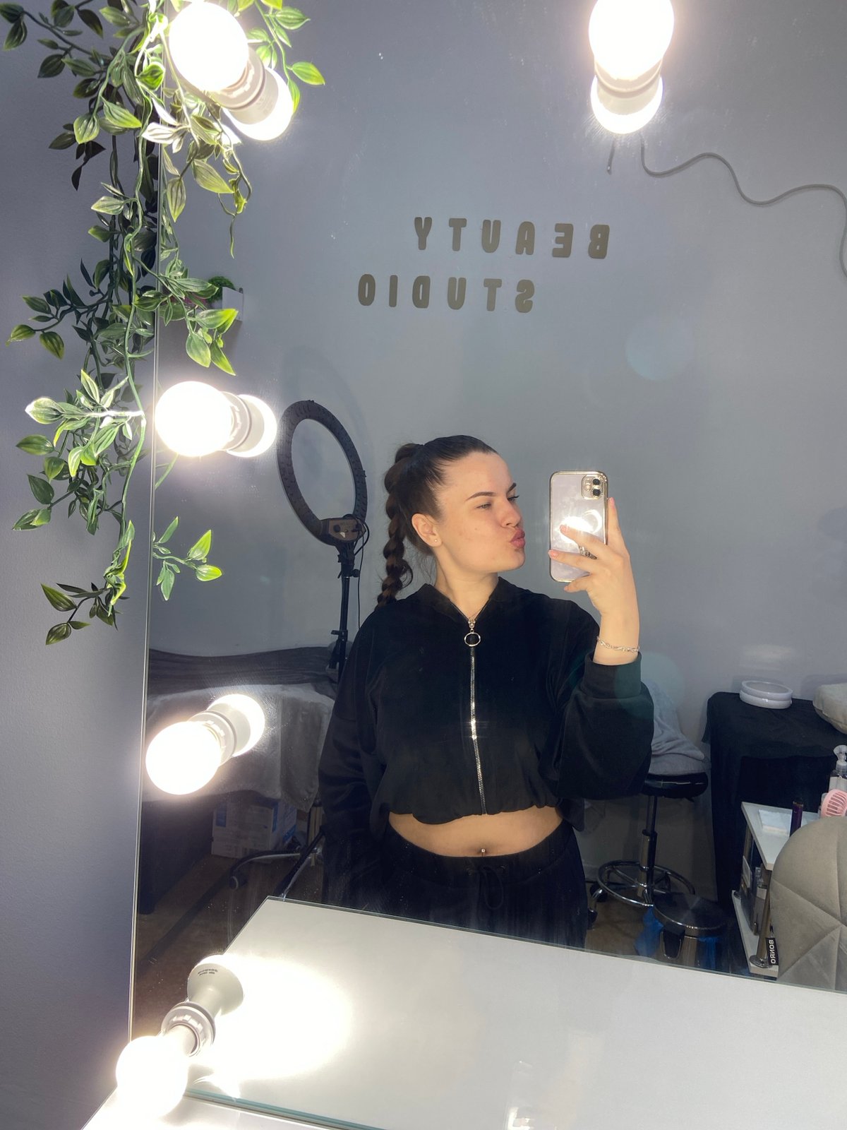 Selfie session at a Poltava beauty studio, July 2026