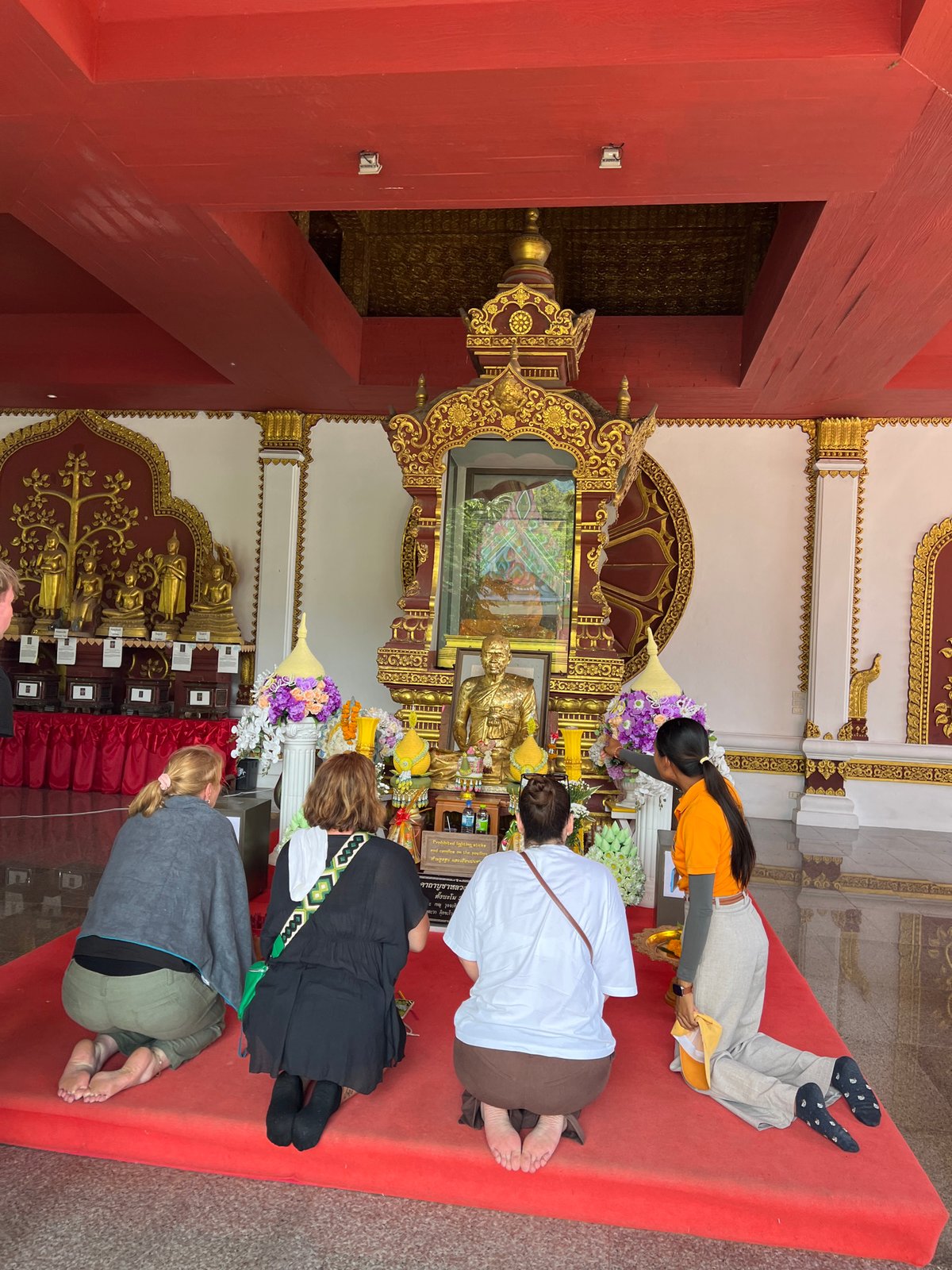 Buddhist temple blessing ceremony in Baan Hua Thanon