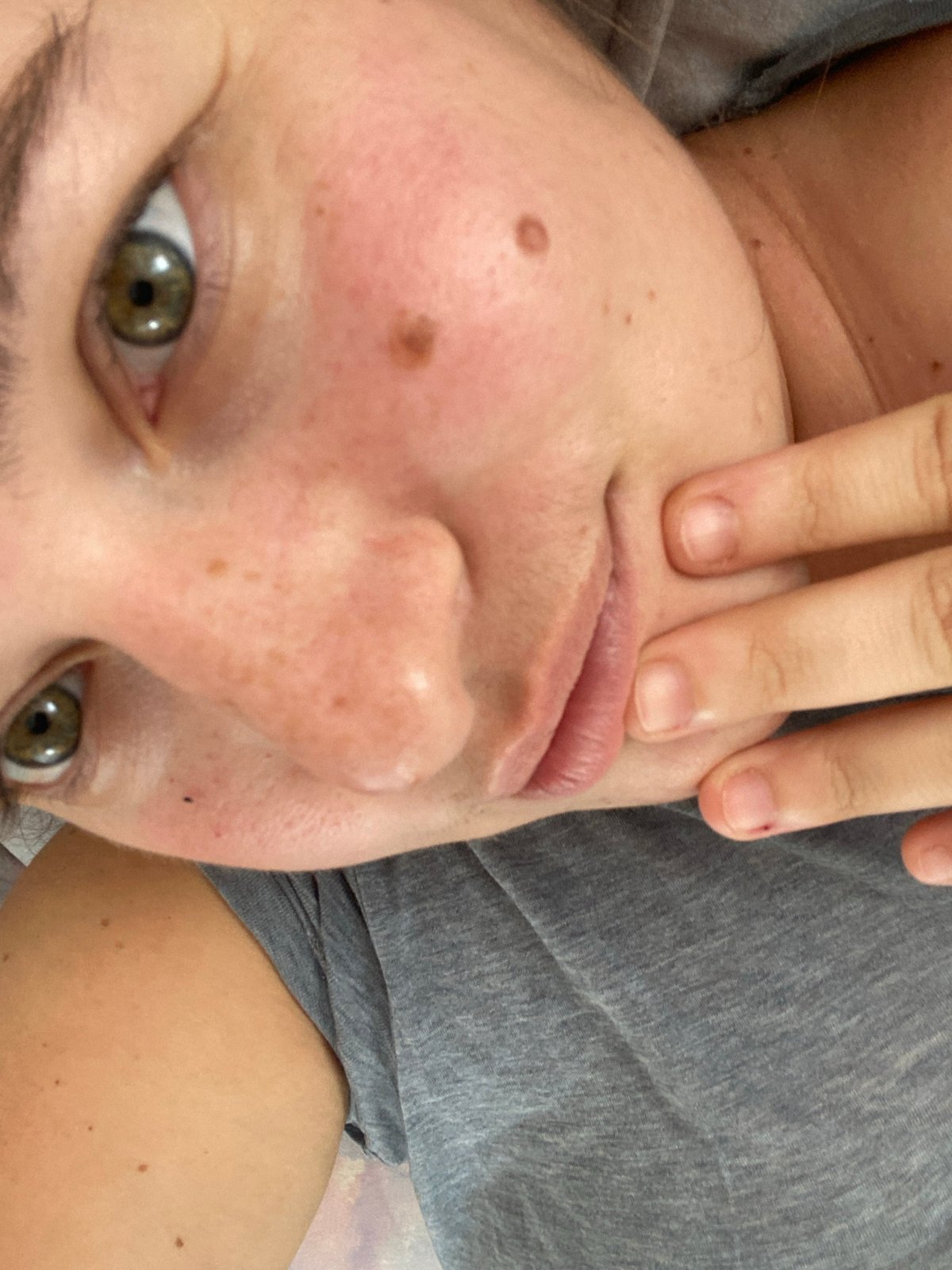 Close-up lying-down selfie from Perm, Russia