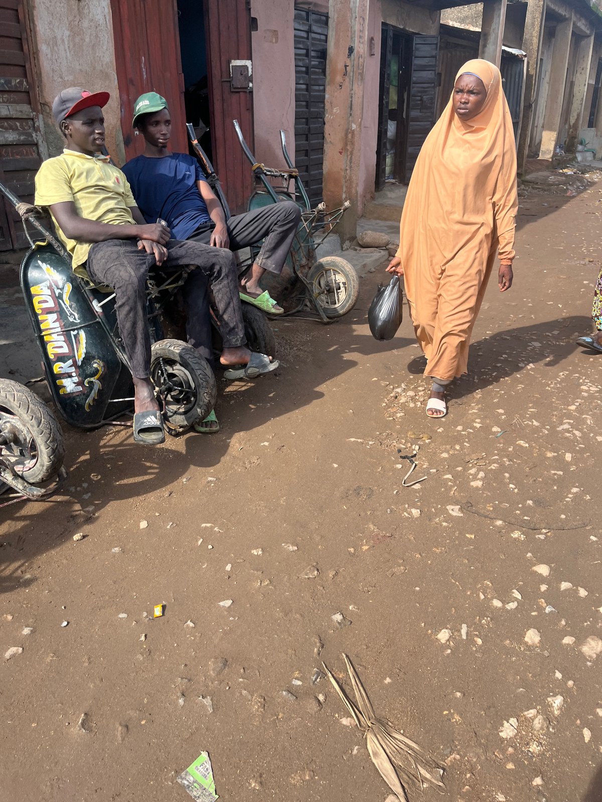 Morning market activity across the streets of Jos, Nigeria
