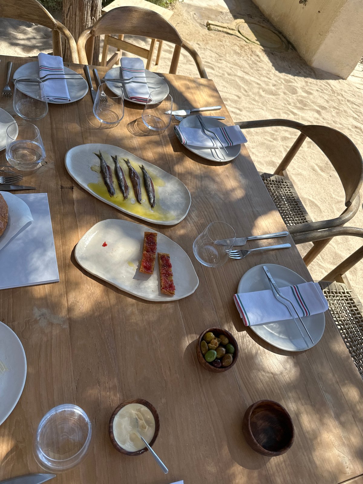 Outdoor lunch table set in Sant Josep de sa Talaia