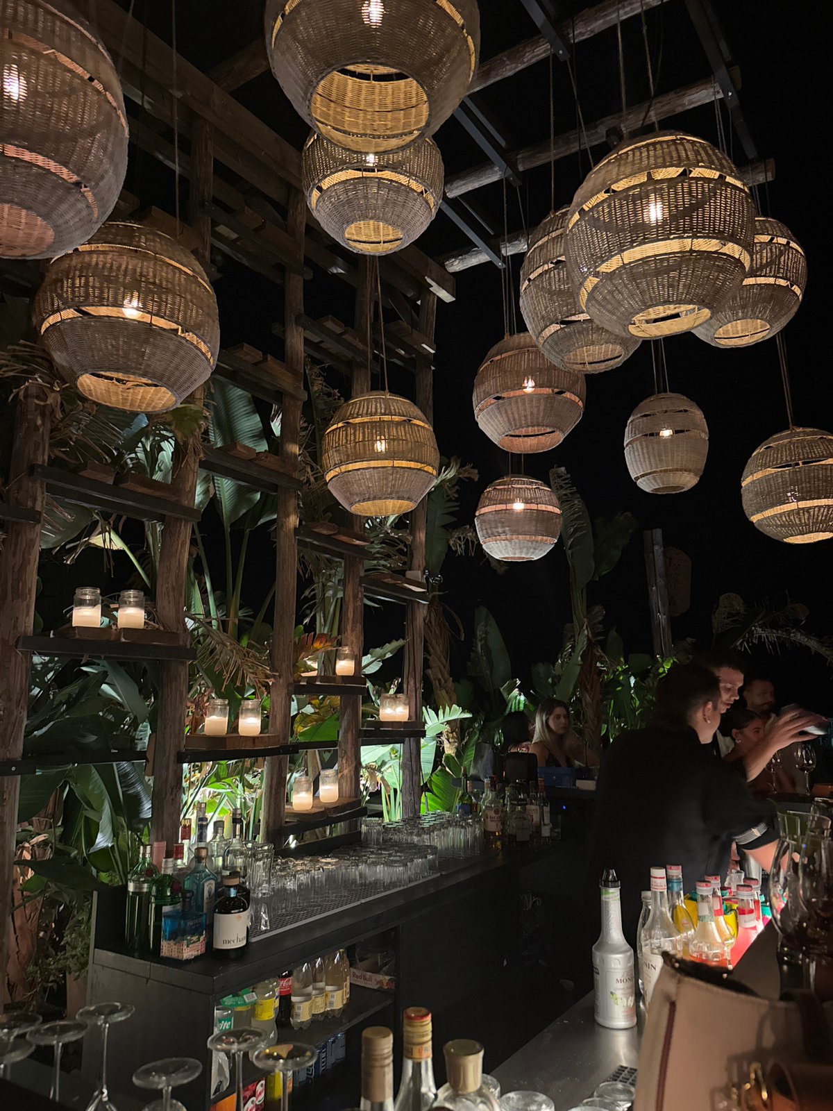 Nightlife in Rhodes: bars and outdoor dining on a summer evening