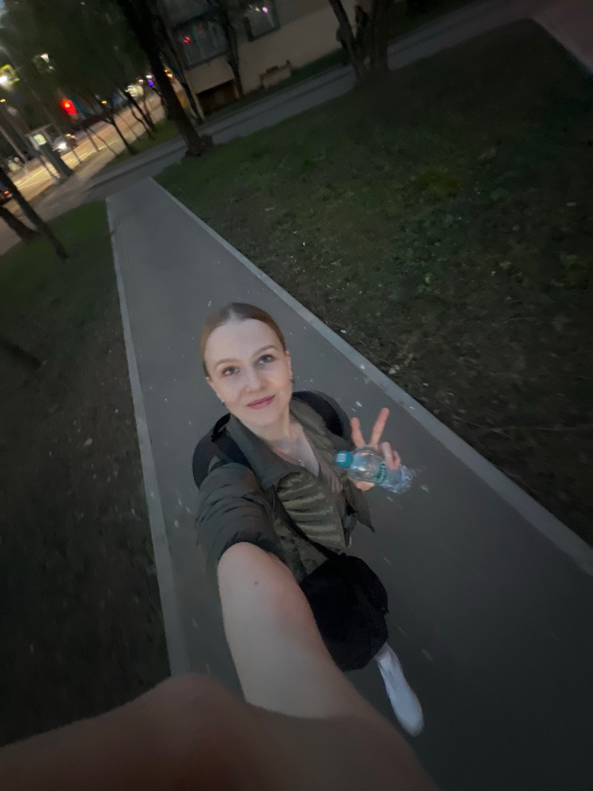 Woman documents evening routine across Khimki, Russia gym and streets