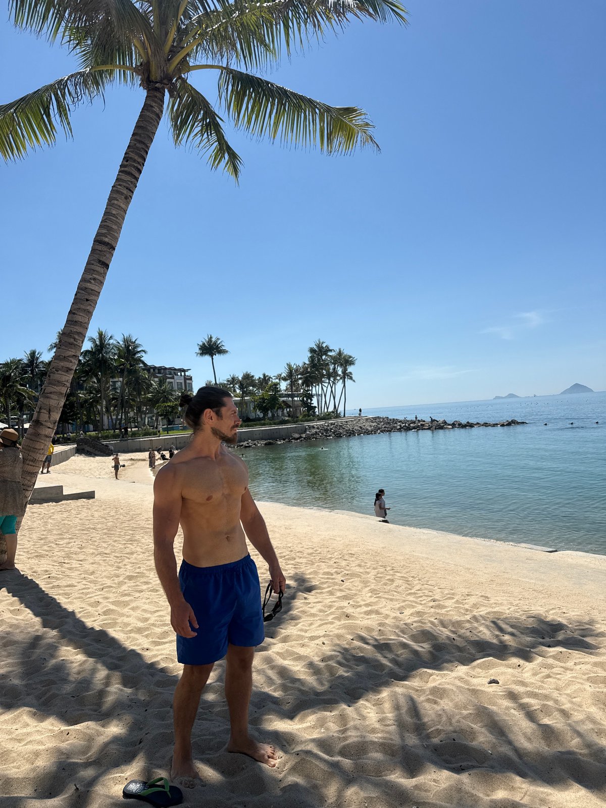 Early morning life captured across Nha Trang beach resort area