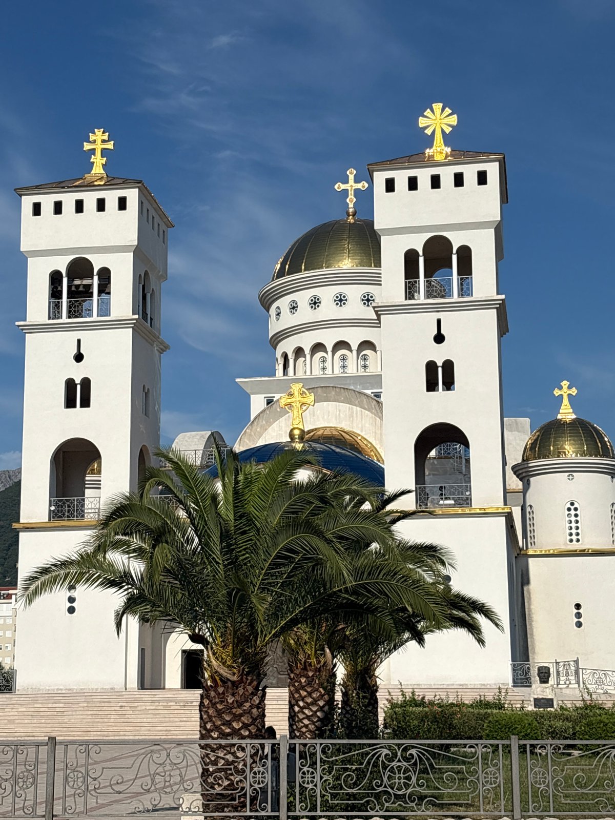 Sun, sea, and Byzantine domes in Bar, Montenegro