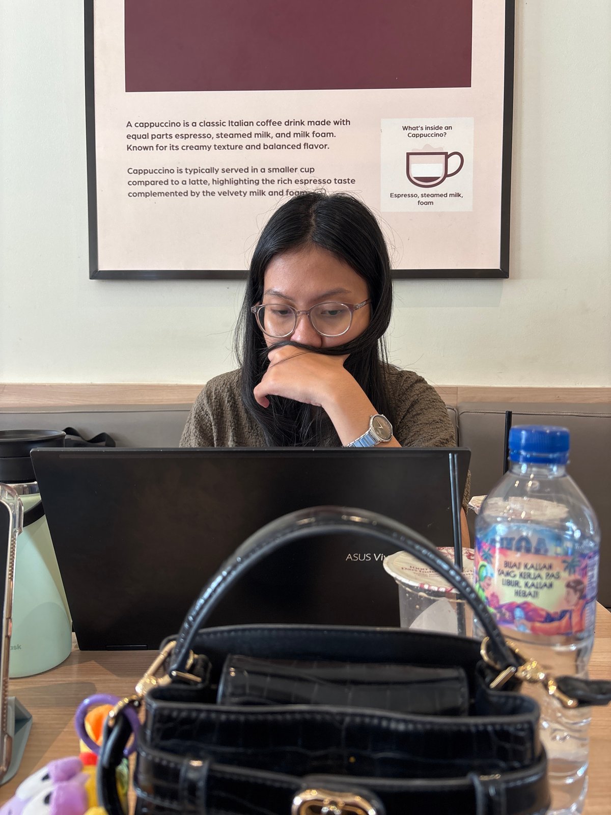 Morning cafe scene captured in Tangerang workspace