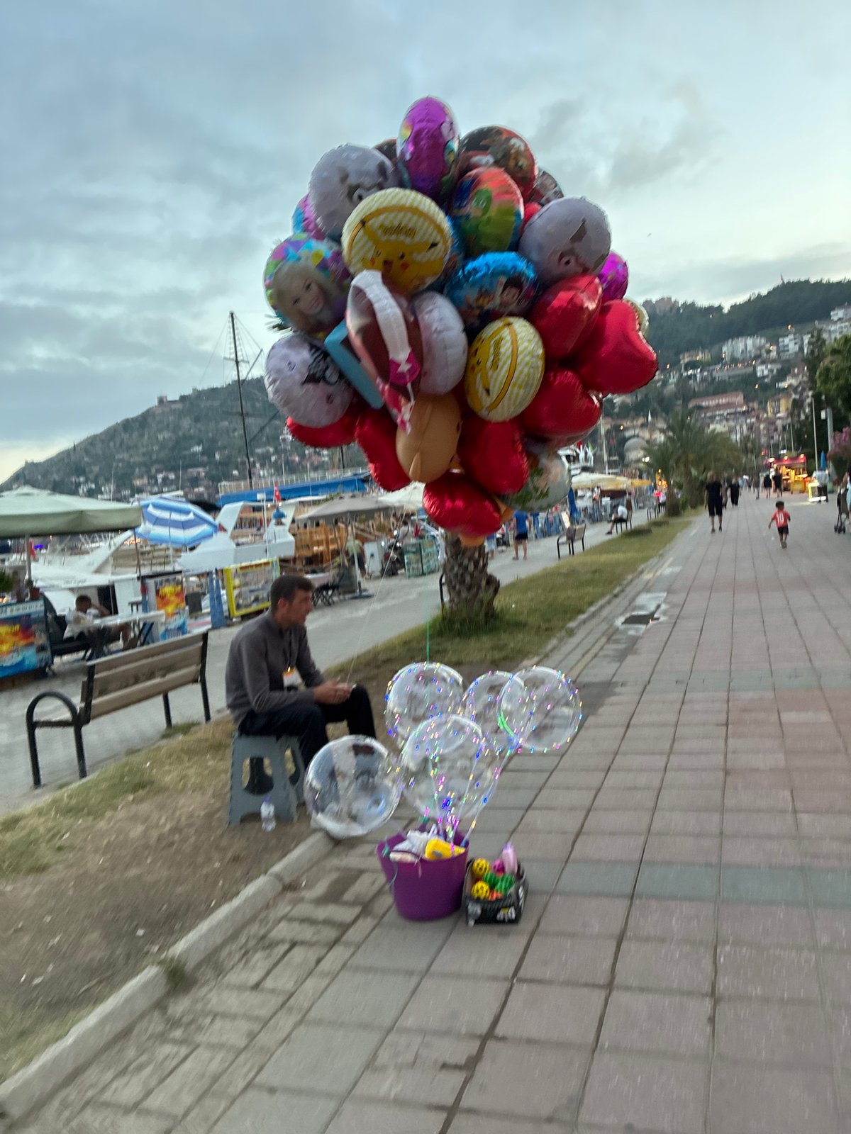 Evening scenes documented across Alanya's promenades and coastline