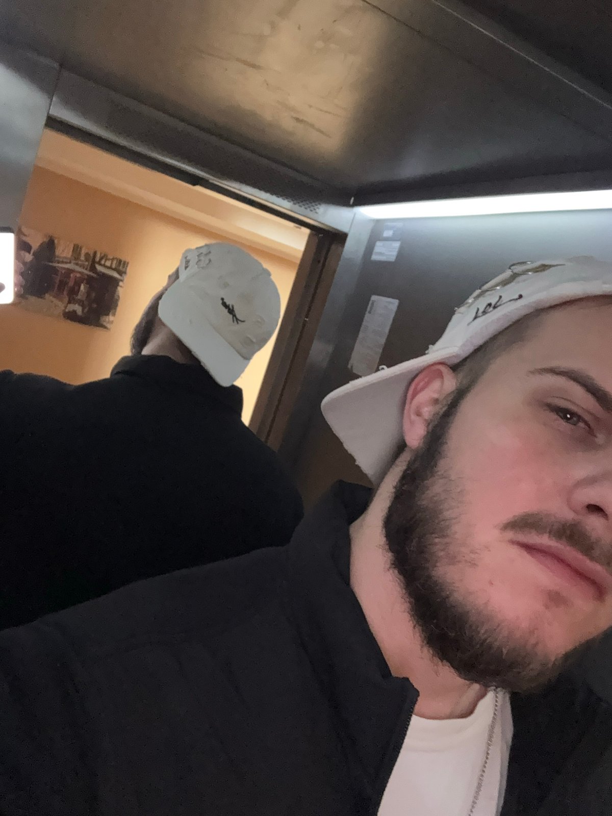Man Takes Selfie in Sofia Elevator