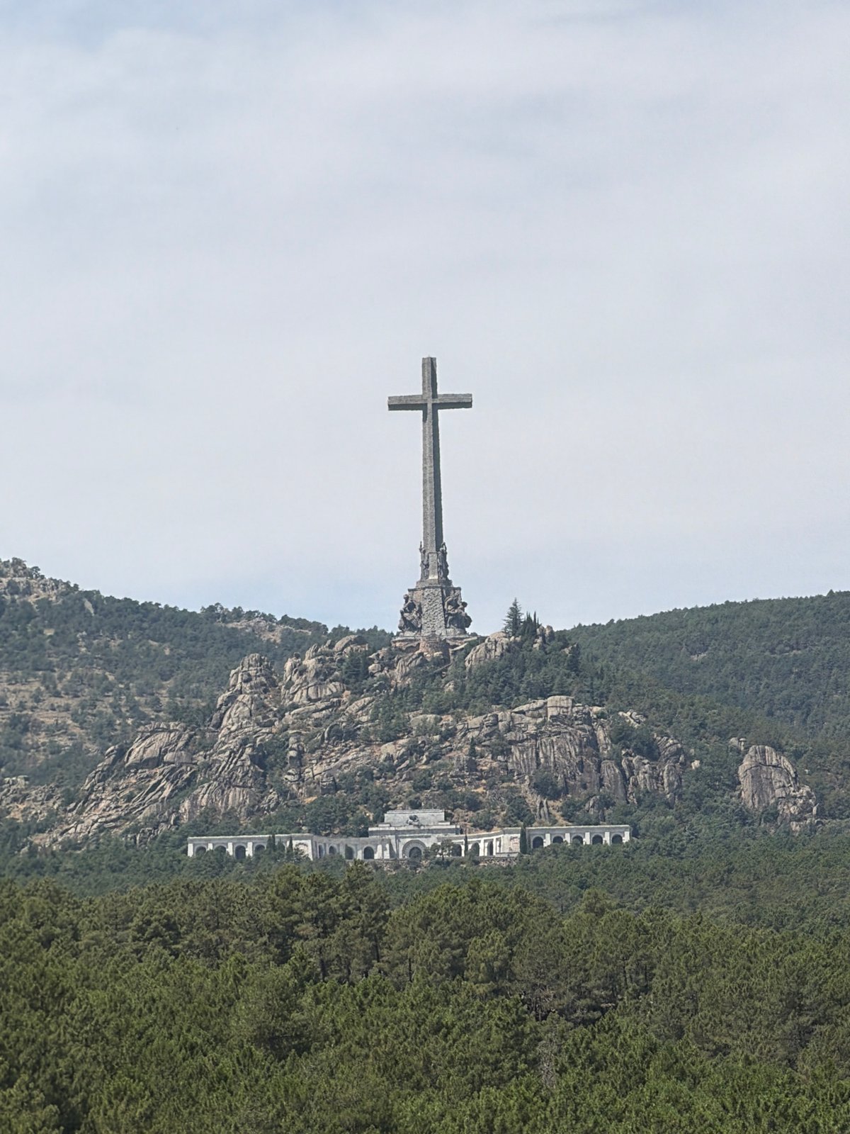 Massive granite cross tops the Valle de los Caídos monument