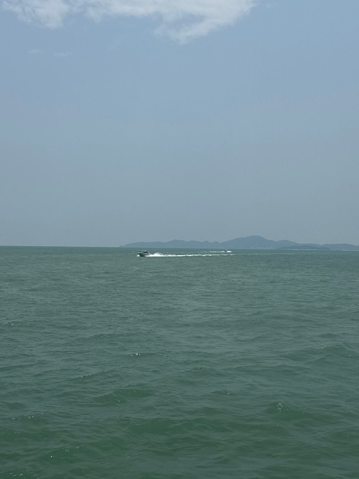 Watercraft spotted in waters off Pattaya City, Thailand