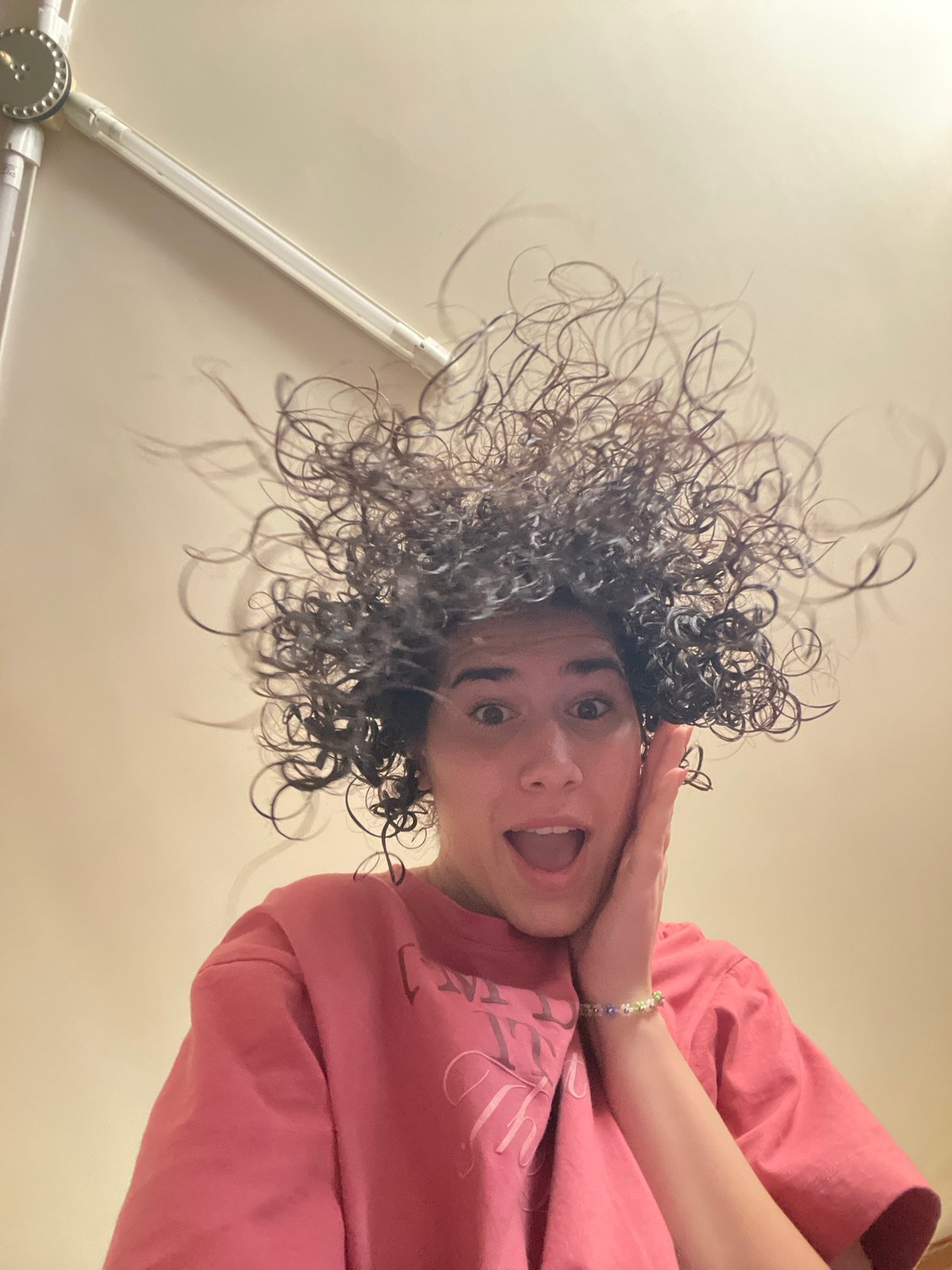 Sofia resident documents afternoon hair care routine with diffuser
