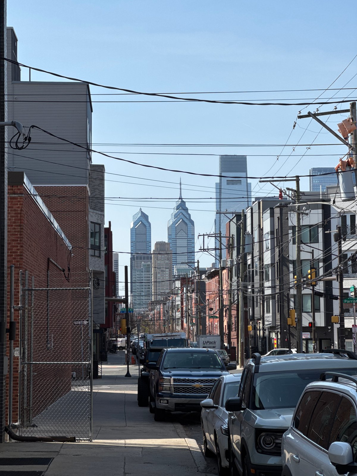 Routine street scene documented in Philadelphia neighborhood