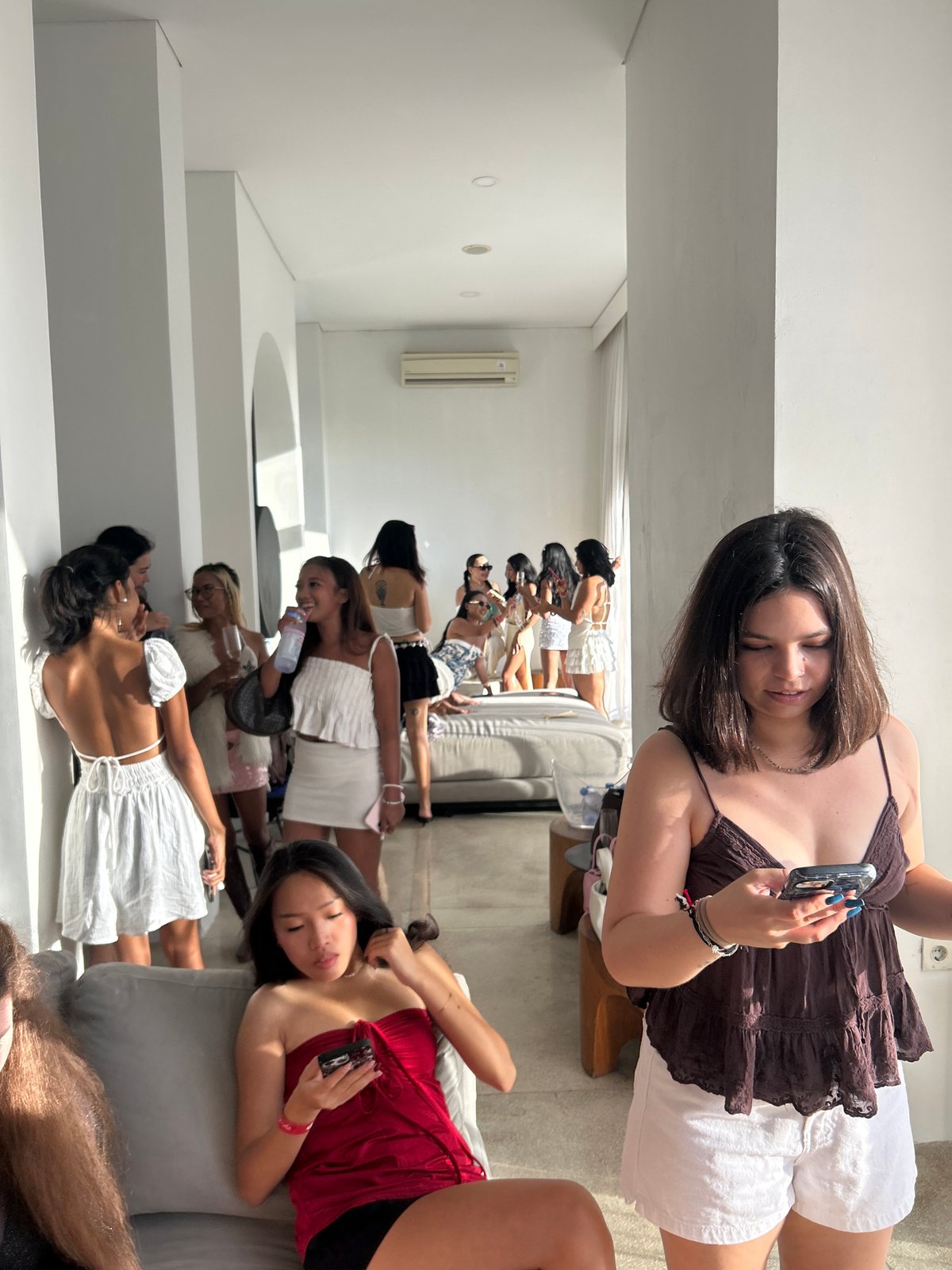 Casual indoor gathering with drinks in North Kuta, Bali