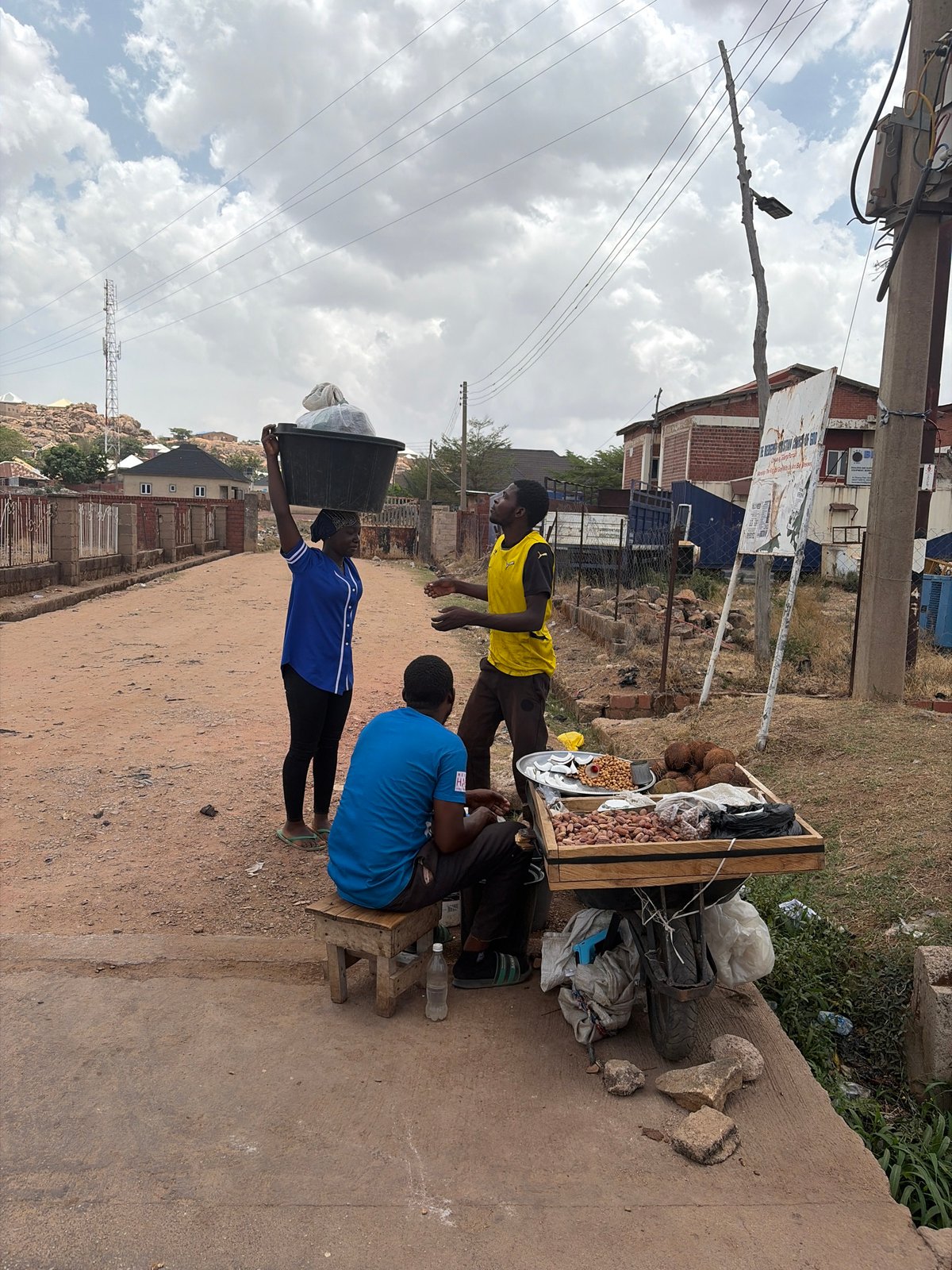 Everyday street commerce observed in Jos, Nigeria
