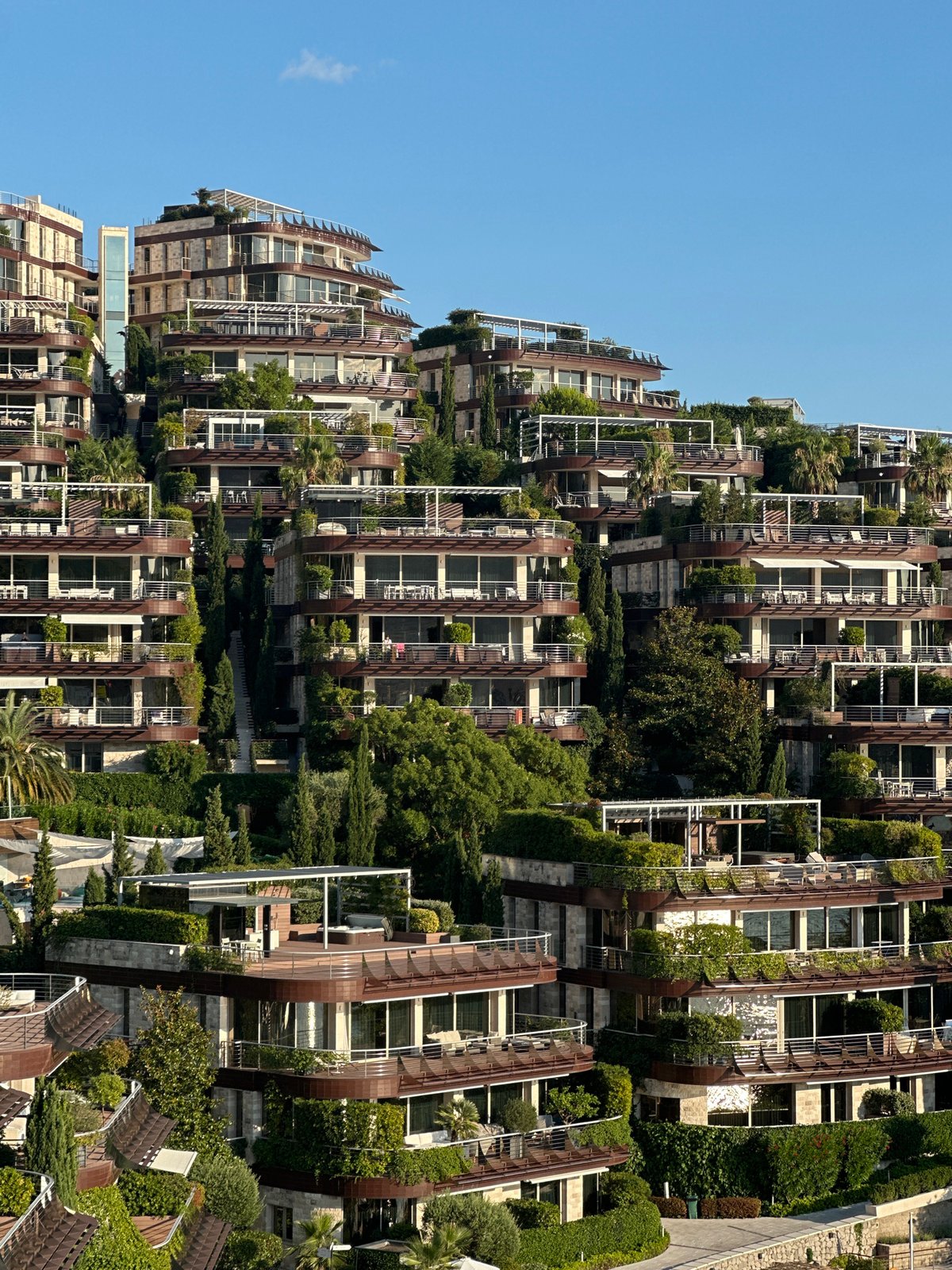 Terraced hillside resort overlooks the Adriatic in Budva
