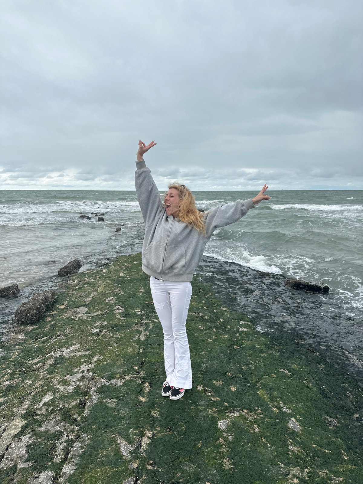 Hanging out on the Belgian coast on a cloudy afternoon
