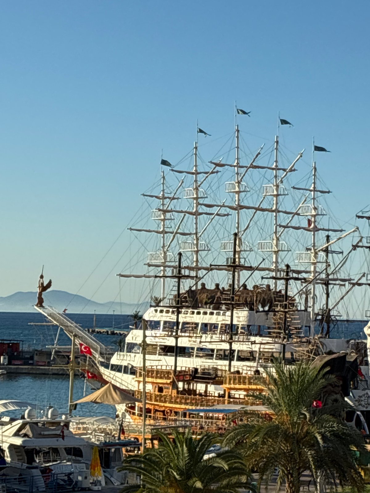 Harbor town street life in Alanya, Turkey