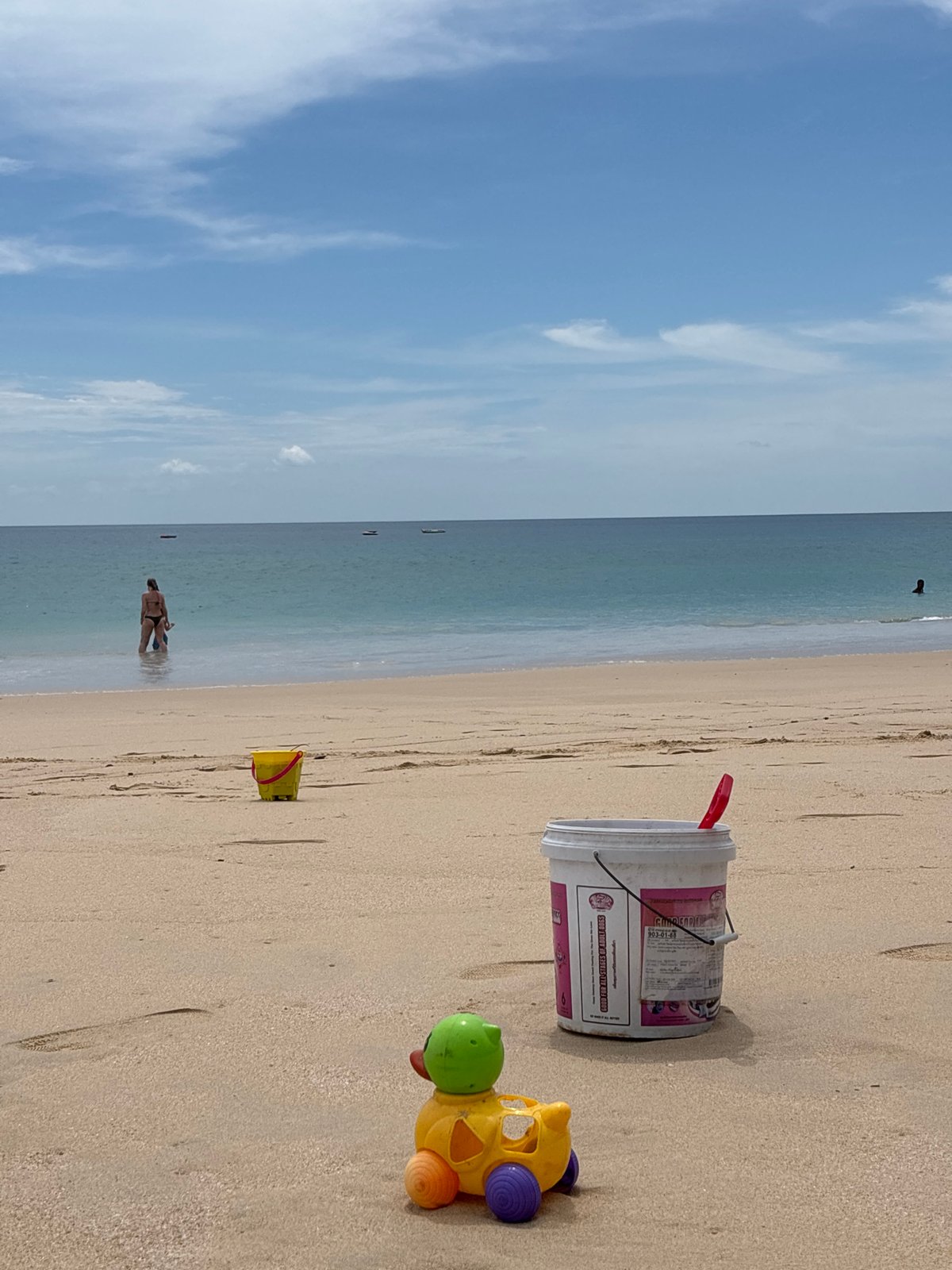 Morning beach life documented in Choeng Thale, Thailand