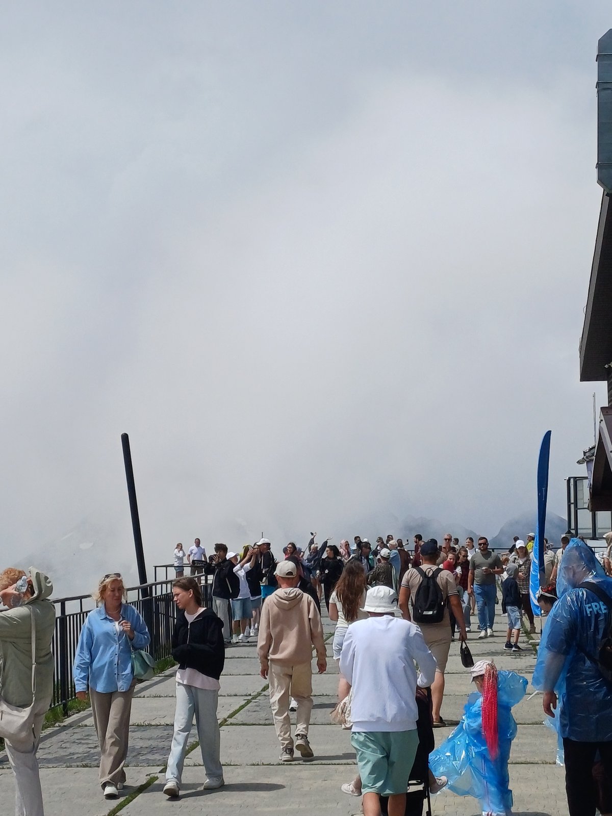 Cable cars, crowds, and misty peaks at Estosadok mountain resort