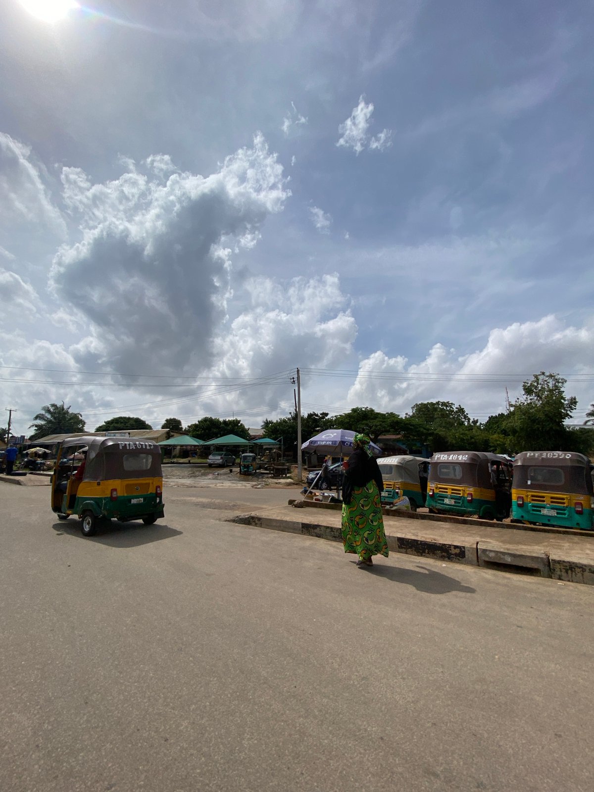 Roadside scenes along a Jos, Nigeria street