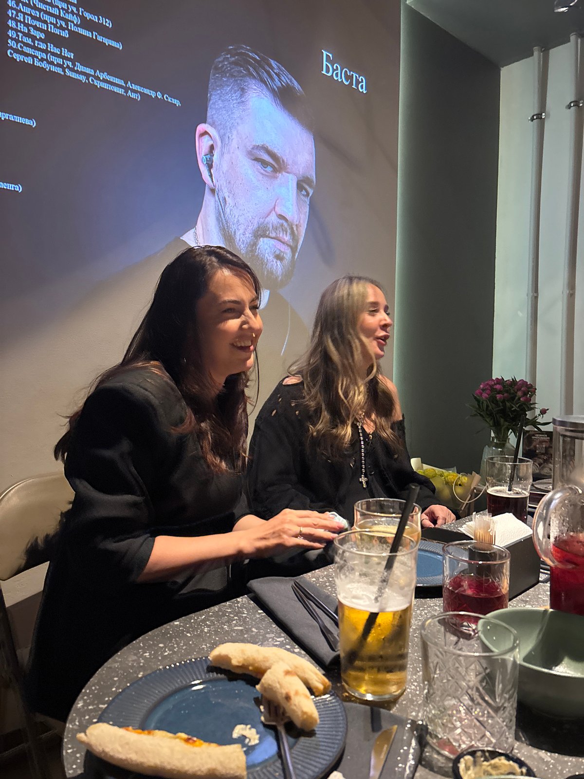Women's social gathering at Chaikovsky restaurant captured in evening photos