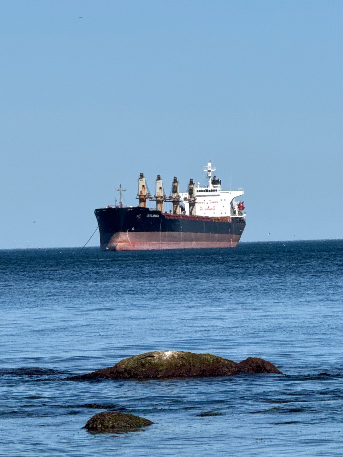 Beer and ships documented during casual beach visit in Varna