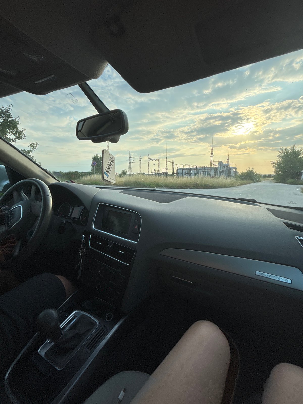 Passengers Take Selfie Inside Audi SUV in Bulgarian Village