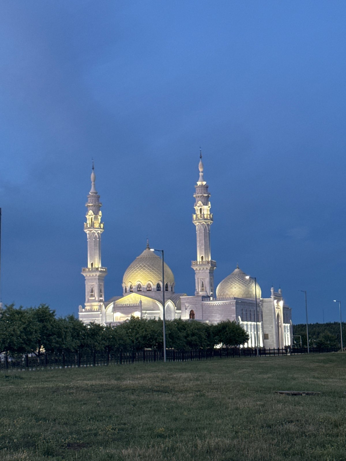 Dusk visit to Bolgar's White Mosque, Tatarstan