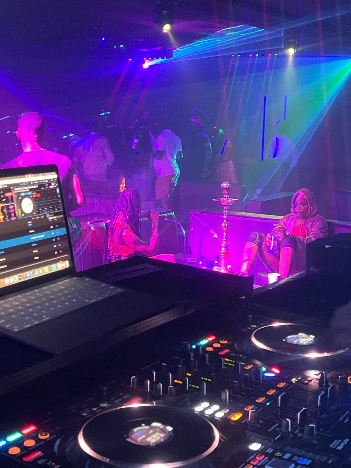 Nigerian nightclub scene captured during early morning hours