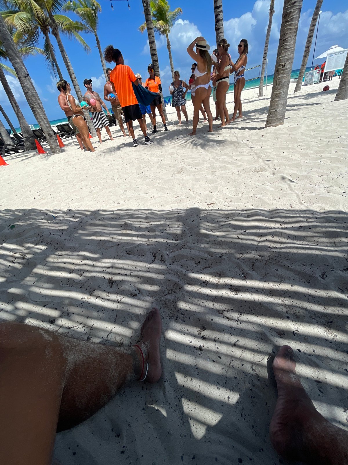 Beach recreation activities observed at Playa del Carmen resort
