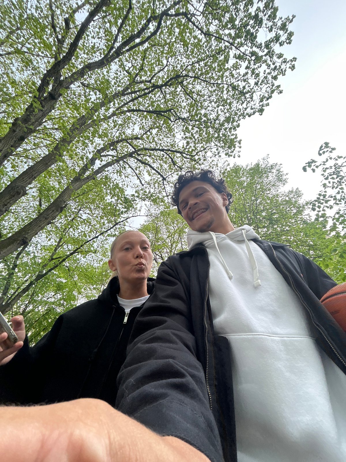 Couple Takes Playful Selfies in Noisiel Park