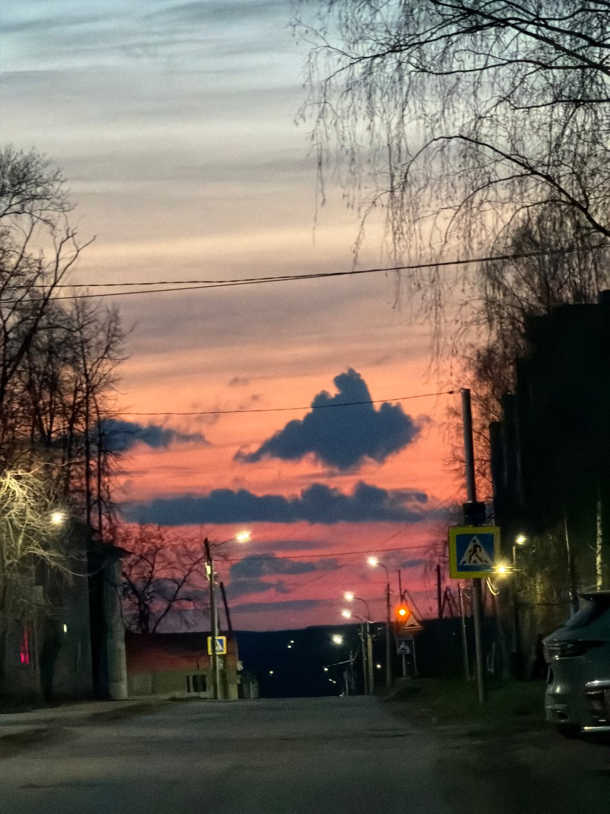 Evening scenes and domestic moments captured in Chaikovsky, Russia