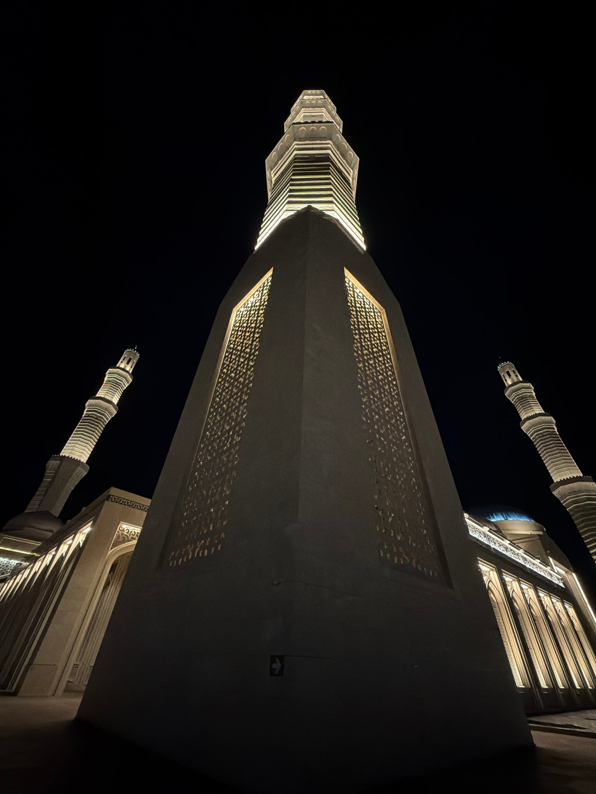 Astana's landmarks and public spaces after dark