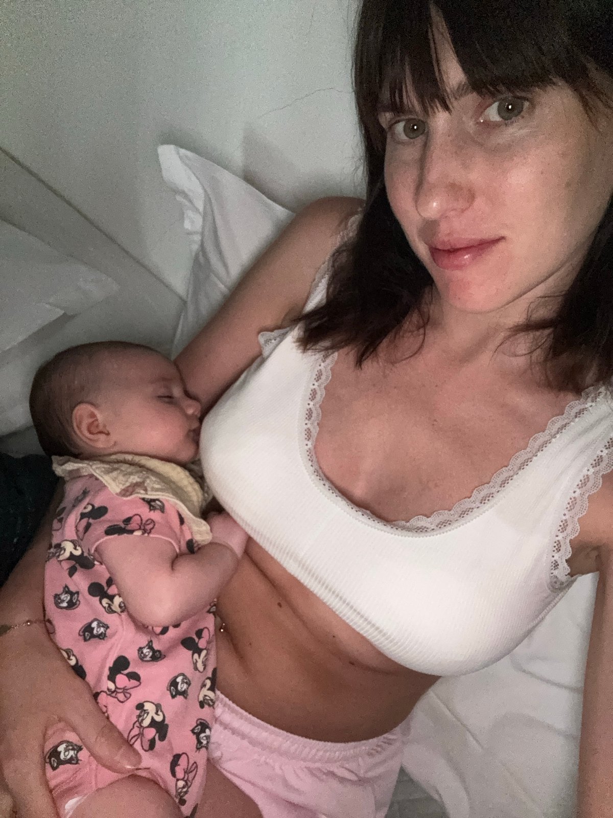 Lazy afternoon rest with a newborn in Sicily