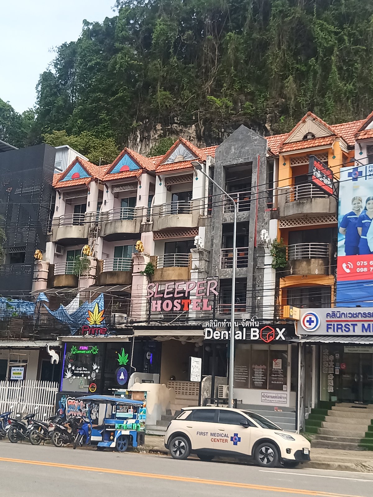 Early morning street life documented in Ban Ao Nang Thailand
