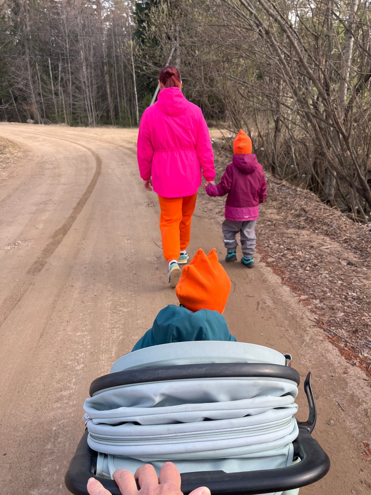 Early morning family outing documented in Chaikovsky, Russia