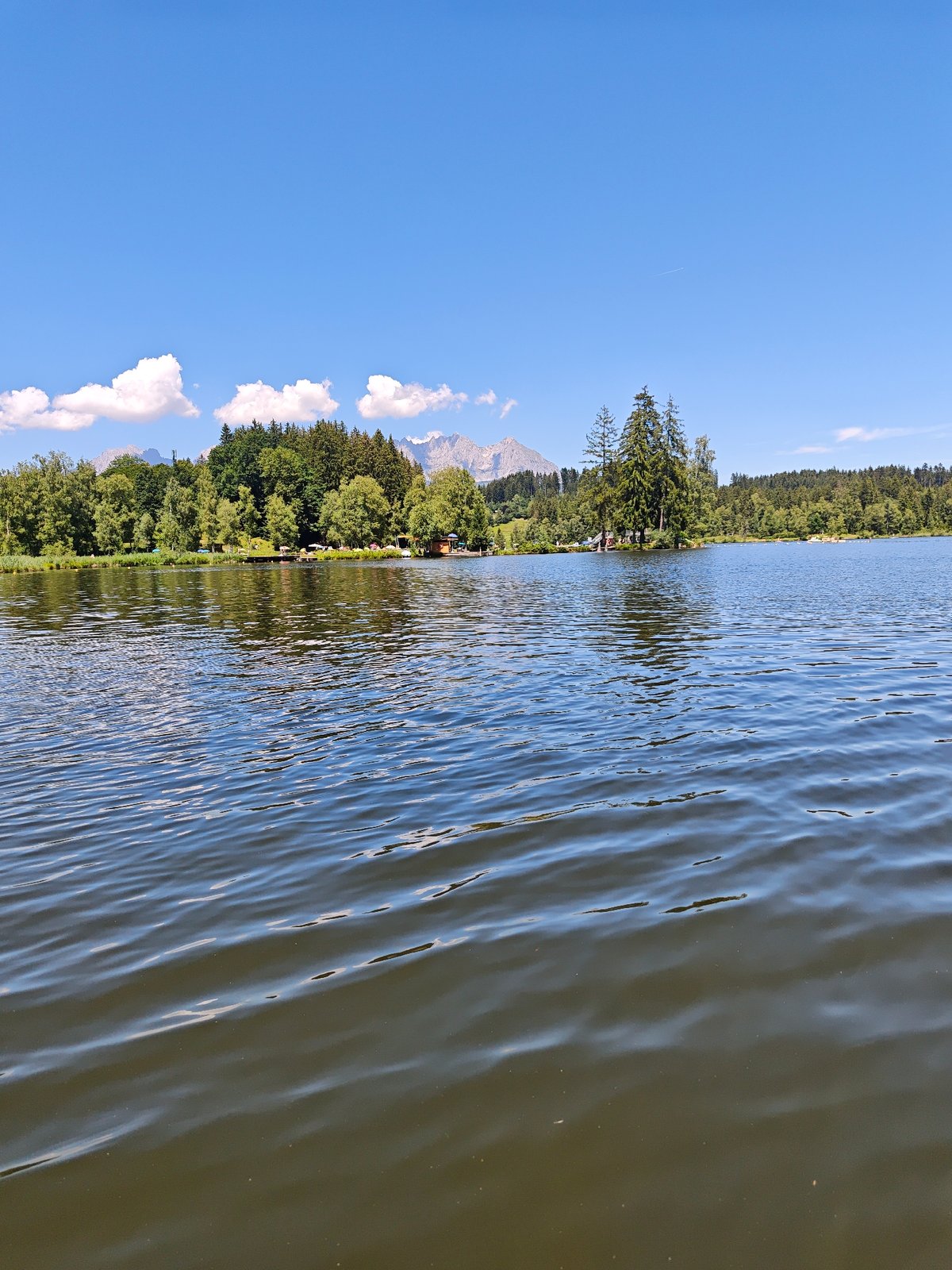 Lazy summer afternoon at a Kitzbühel lakeside