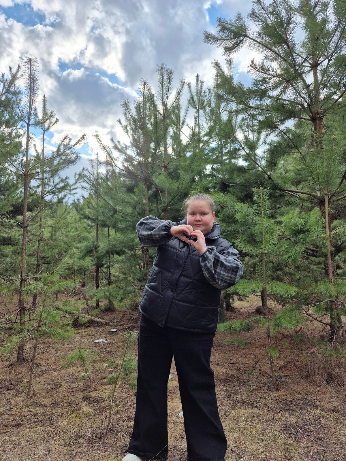 Forest photography session documented in Chaikovsky, Russia pine woods