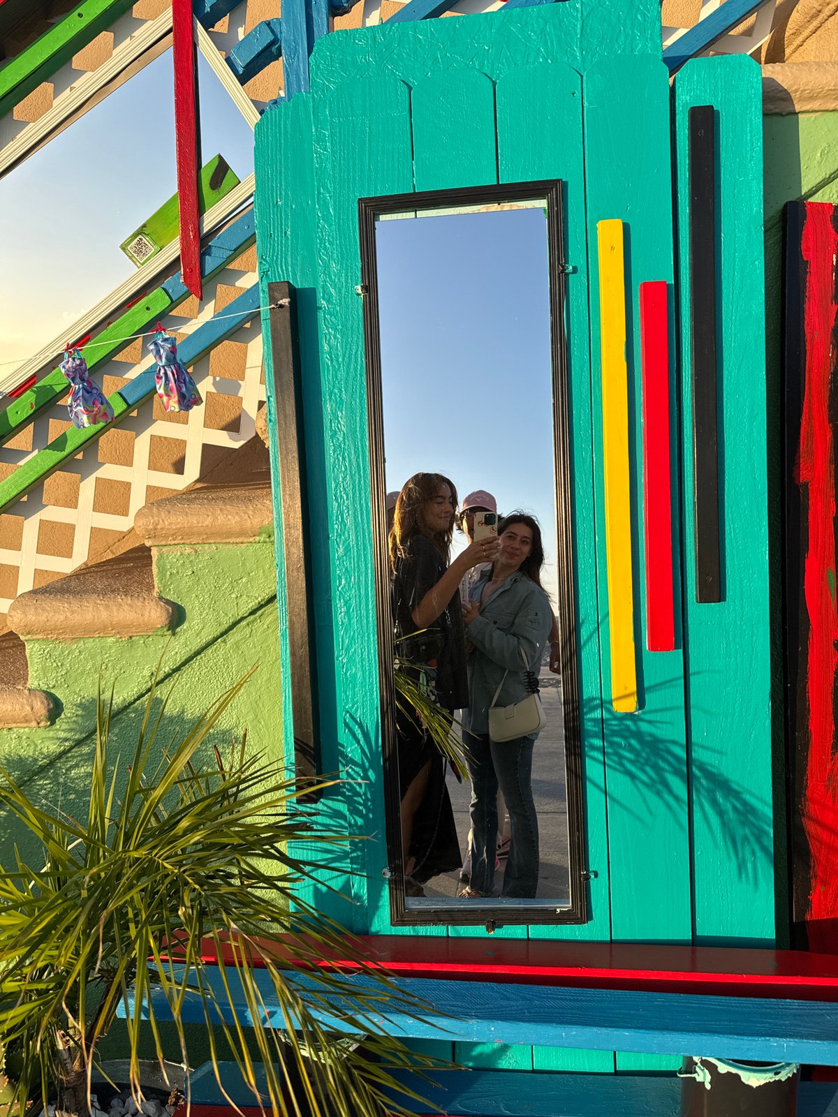 Outdoor display area with mirror documented in Los Angeles
