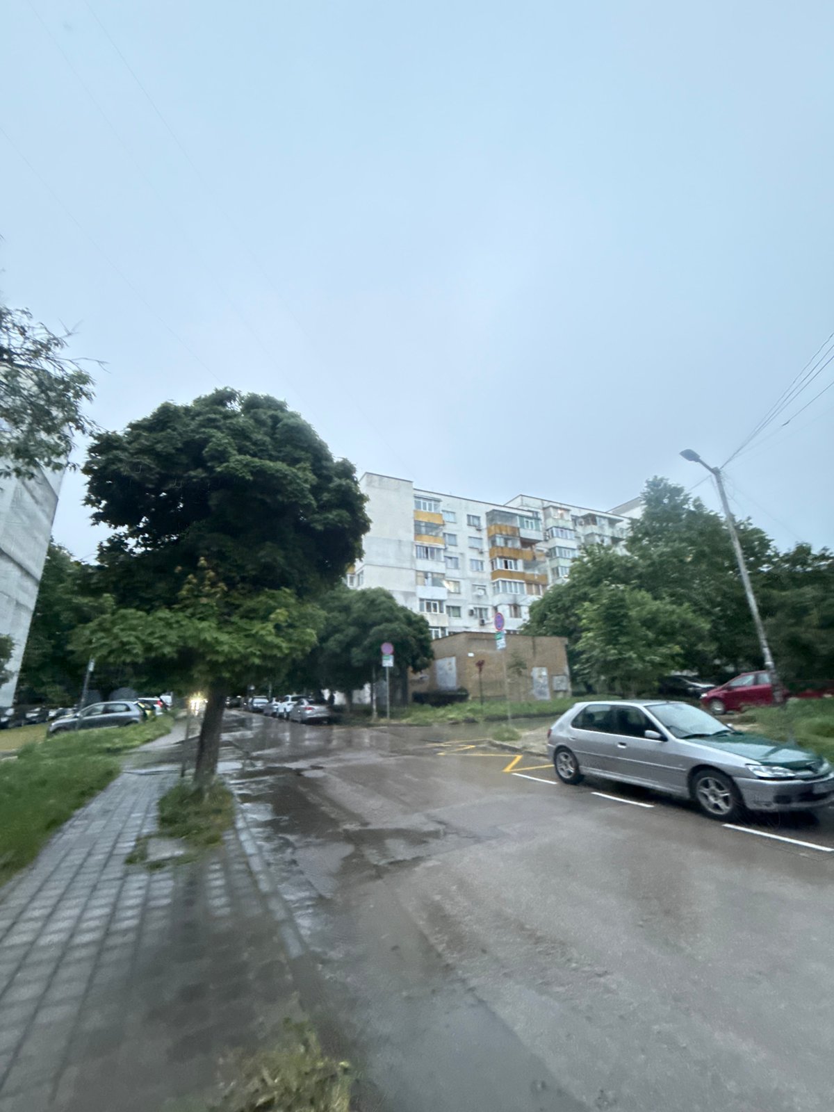 Post-rain street scenes documented across Varna, Bulgaria