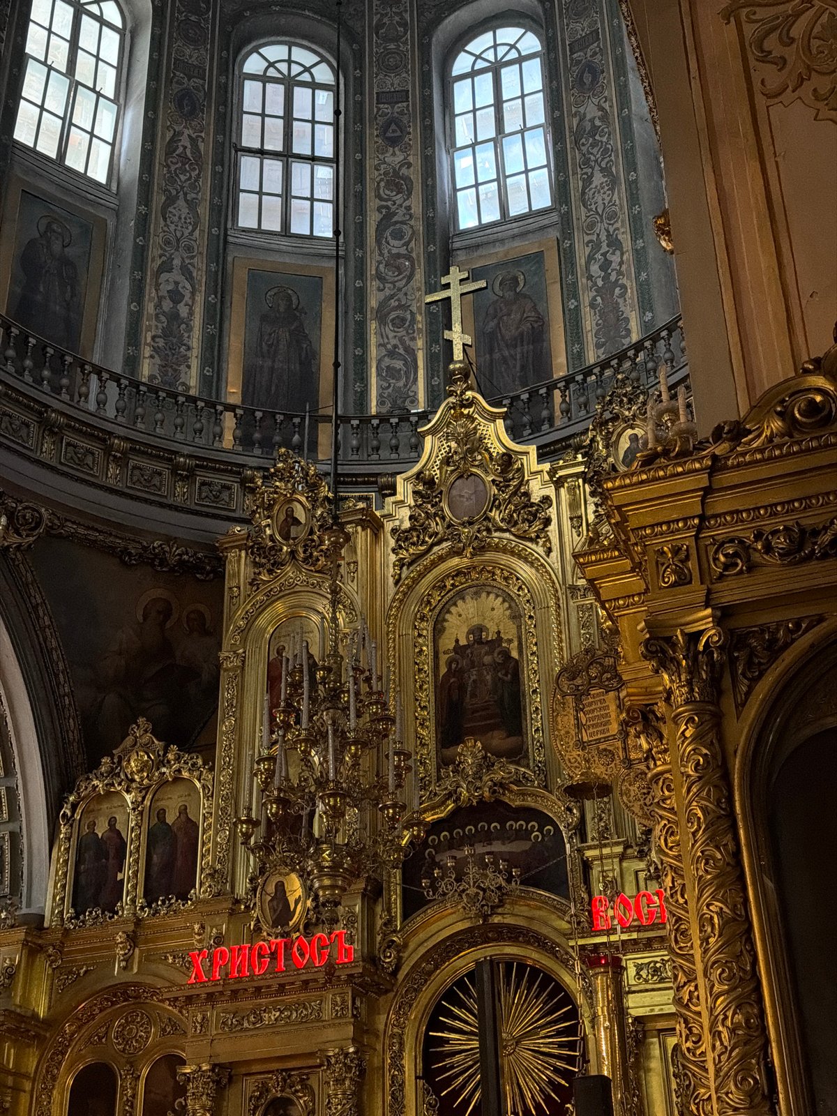 Orthodox church interior documented in Moscow