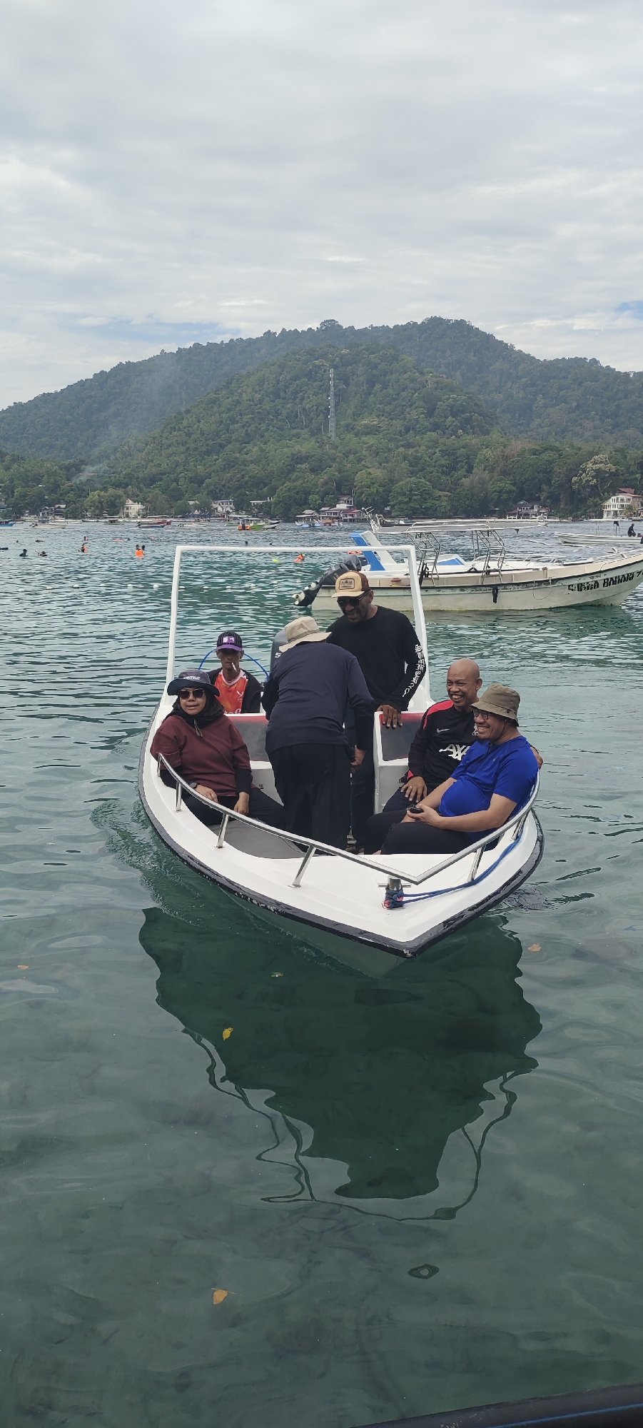 Morning boat tourism activity documented around Sabang Indonesia waters