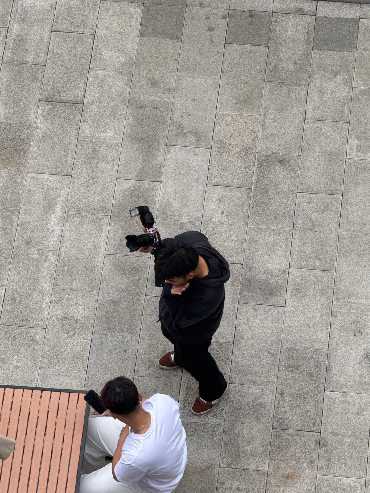 Photography session documented in Zhongtun public space