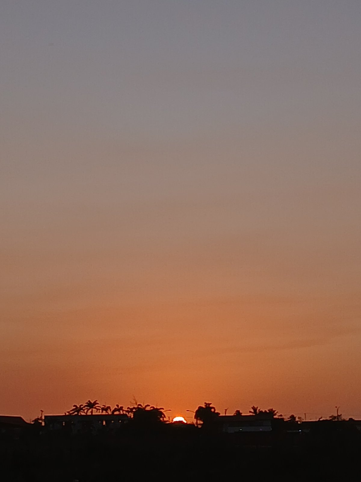 Sunset photographed multiple times in Juan Griego, Venezuela