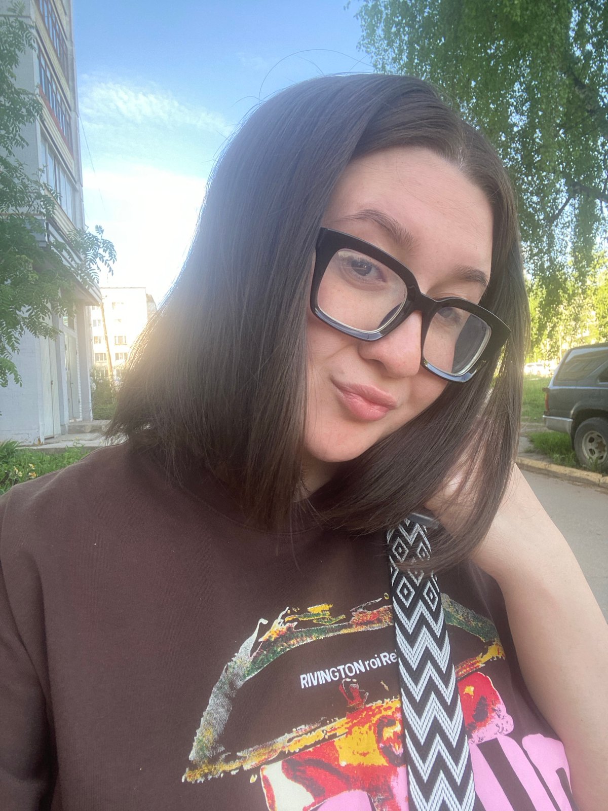 Morning selfies and dogs captured in Chaikovsky, Russia