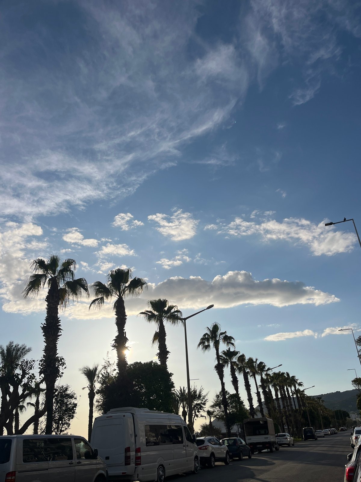Spring afternoon scenes captured along Alanya's palm-lined streets