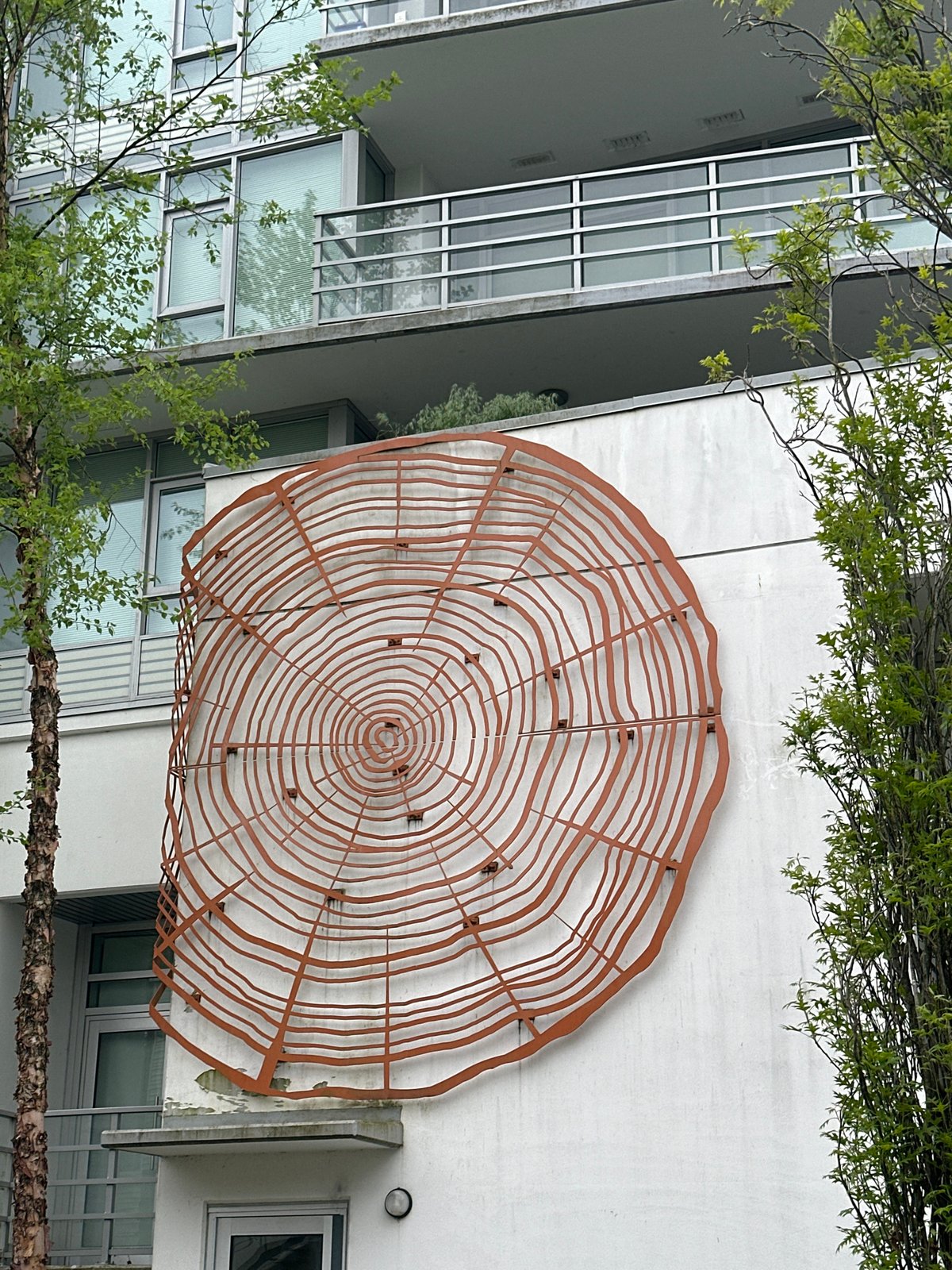 Circular structure observed on Burnaby building exterior
