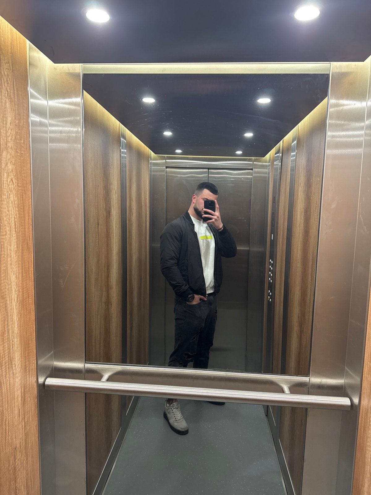 Man documents evening activities with selfies across Sofia locations